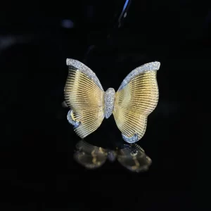 18K Gold Butterfly Lab-Grown Diamond Ring — 0.271 ct — view 1