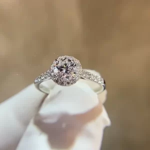18K White Gold Lab-Grown Diamond Ring — 0.65 ct — view 1