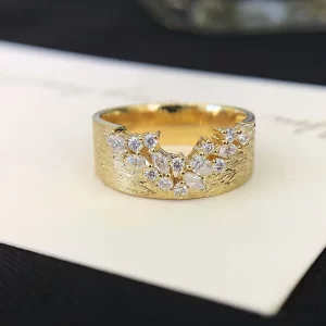18K Gold Moissanite Ring — 0.27 ct — view 1