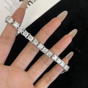 925 Sterling Silver Moissanite Bracelet — view 1
