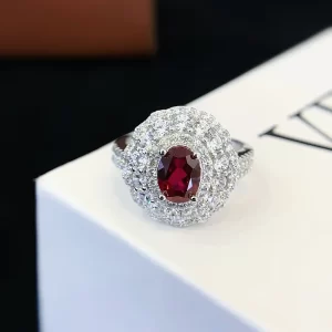 925 Sterling Silver Colored Gemstone Ring — view 1
