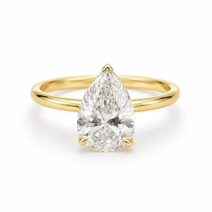 18K Gold Pear-Shaped Lab-Grown Diamond Ring — 2.070 ct — view 1