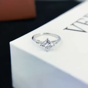 18K Gold Princess-Cut Lab-Grown Diamond Ring — 1.03 ct — view 1