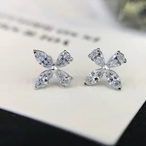 18K Gold Lab-Grown Diamond Stud Earrings — 0.51 ct — view 1