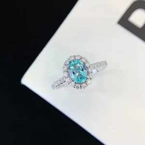 18K Gold Lab-Grown Colored Gemstone Ring — 0.9 ct — view 1