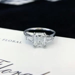 PT950 Platinum Lab-Grown Diamond Ring — 2 ct — view 1