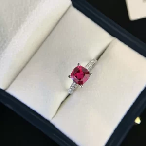 18K Gold Lab-Grown Ruby Ring — 1.7 ct — view 1