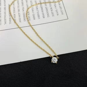 18K Gold Lab-Grown Diamond Necklace — 0.54 ct — view 1