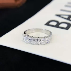 18K Gold Princess-Cut Lab-Grown Diamond Half-Eternity Band — 1.99 ct — view 1
