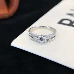 18K Gold Moissanite Ring — 0.5 ct — view 1
