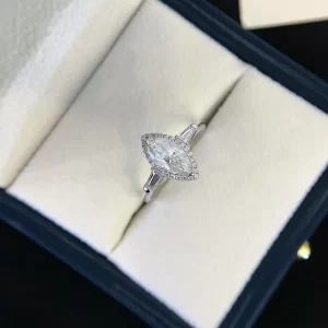 18K Gold Moissanite Ring — 1 ct — view 1