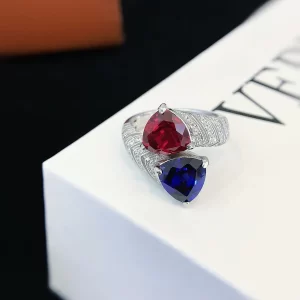 925 Sterling Silver Colored Gemstone Ring — view 1
