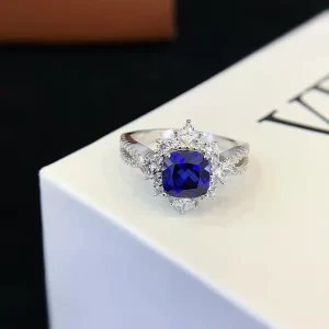 925 Sterling Silver Colored Gemstone Ring — view 1