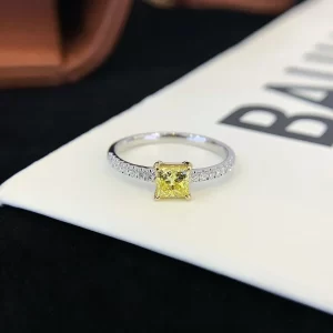 18K Gold Lab-Grown Yellow Diamond Ring — 0.521 ct — view 1