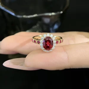 18K Gold Lab-Grown Ruby Ring — 1.6 ct — view 1