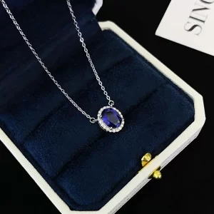 925 Sterling Silver Colored Gemstone Necklace — view 1
