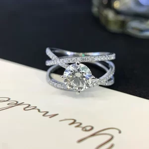 18K Gold Lab-Grown Diamond Ring — 1.08 ct — view 1