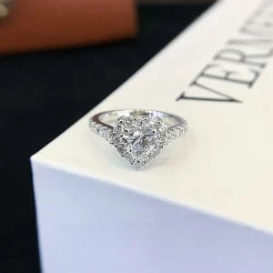 PT950 Platinum Heart Lab-Grown Diamond Ring — 1.045 ct — view 1