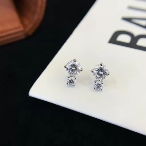 18K Gold Lab-Grown Diamond Stud Earrings — 1.04 ct — view 1