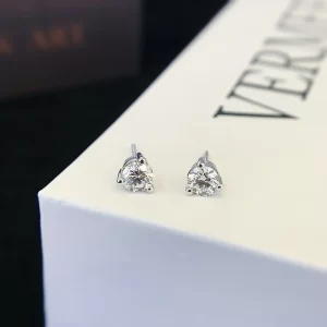 18K Gold Lab-Grown Diamond Stud Earrings — 1.04 ct — view 1
