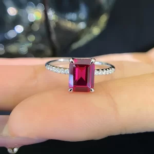 18K Gold Lab-Grown Ruby Ring — 1.96 ct — view 1
