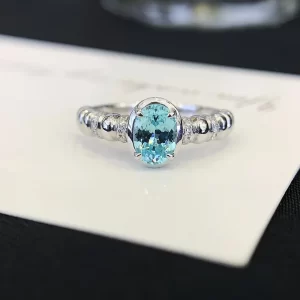 18K Gold Lab-Grown Colored Gemstone Ring — 1 ct — view 1