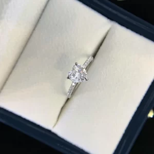 18K Gold Moissanite Ring — 1 ct — view 1