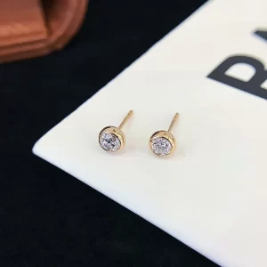18K Gold Lab-Grown Diamond Stud Earrings — 0.5 ct — view 1