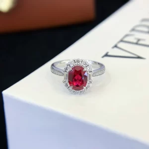 18K Gold Lab-Grown Ruby Ring — 1.4 ct — view 1