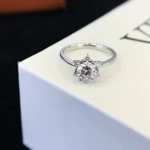 18K Gold Snowflake Lab-Grown Diamond Ring — 0.84 ct — view 1