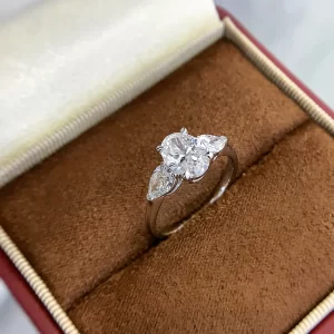 PT950 Platinum Lab-Grown Diamond Ring — 1.510 ct — view 1