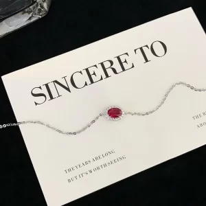18K Gold Lab-Grown Ruby Bracelet — 0.8 ct — view 1
