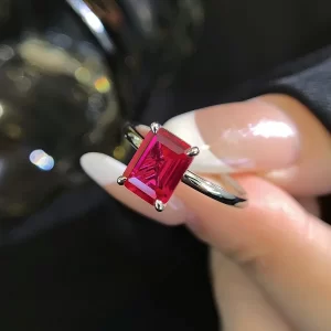18K Gold Lab-Grown Ruby Ring — 1.84 ct — view 1