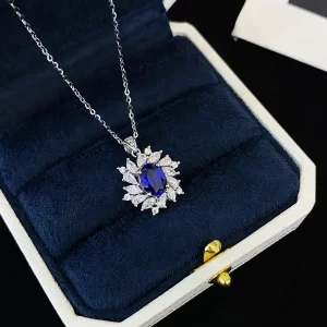 925 Sterling Silver Colored Gemstone Necklace — view 1
