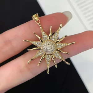 18K Gold Diamond Pendant — 0.55 ct — view 1