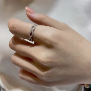18K Gold Moissanite Ring — 0.522 ct — view 1