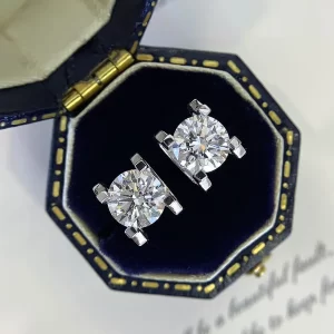 18K Gold Lab-Grown Diamond Stud Earrings — 2.048 ct — view 1