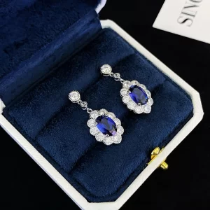 925 Sterling Silver Colored Gemstone Stud Earrings — view 1