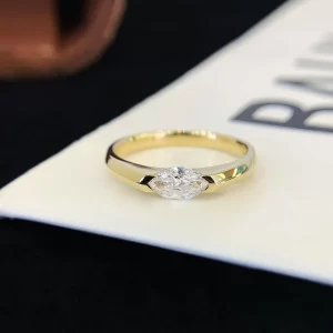 18K Gold Marquise Lab-Grown Diamond Ring — 0.433 ct — view 1