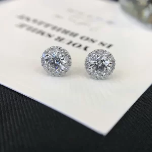 18K Gold Lab-Grown Diamond Stud Earrings — 1.045 ct — view 1
