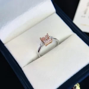 18K Gold Lab-Grown Pink Diamond Ring — 1.17 ct — view 1