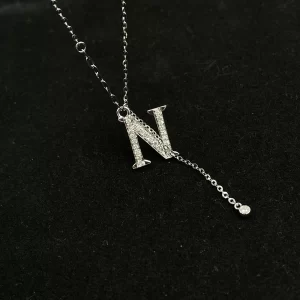 18K Gold Lab-Grown Diamond Necklace — 0 ct — view 1
