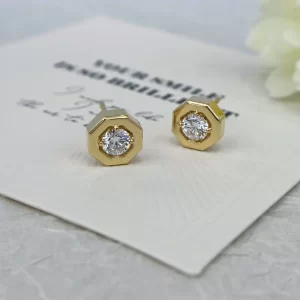 18K Gold Lab-Grown Diamond Stud Earrings — 0.6 ct — view 1