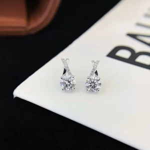18K Gold Lab-Grown Diamond Stud Earrings — 1.09 ct — view 1