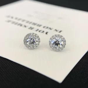 18K Gold Lab-Grown Diamond Stud Earrings — 1.03 ct — view 1