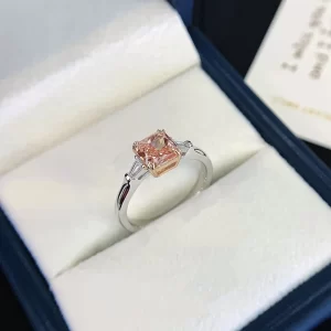 18K Gold Lab-Grown Pink Diamond Ring — 1.501 ct — view 1