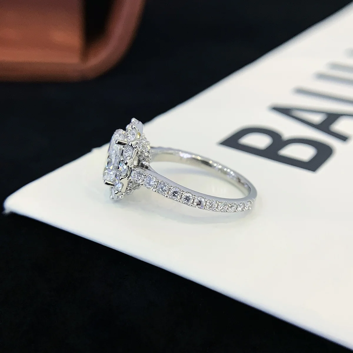 PT950 Platinum Lab-Grown Diamond Ring — 1.54 ct — view 2
