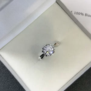 Platinum Lab-Grown Diamond Ring — 1.06 ct — view 1