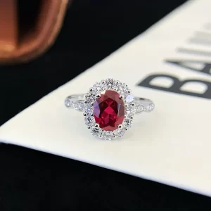 18K Gold Lab-Grown Ruby Ring — 1.6 ct — view 1
