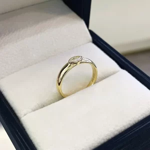 18K Gold Marquise Lab-Grown Diamond Ring — 0.20 ct — view 1